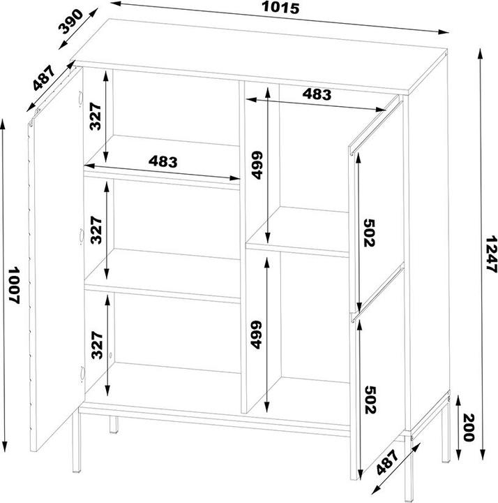 Image du produit Petits-Meubles Daria (102 x 39 x 145 cm)