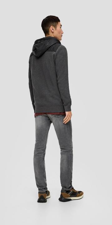 Produktbild s.Oliver Strickjacke Schmal geschnittene Strickjacke mit Kapuze (S)