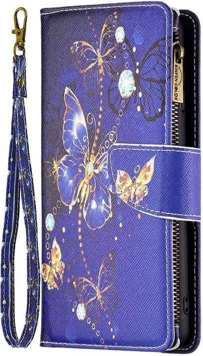 Actual product image Cover-Discount Xiaomi Poco C65 / Redmi 13C - Wallet cover butterflies (Xiaomi Redmi 13C, Xiaomi Poco C65)