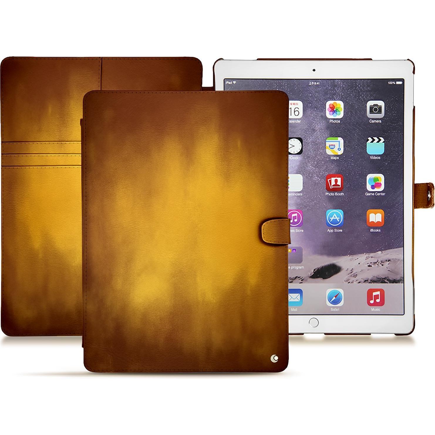 Noreve Lederschutzhülle Wallet (iPad Pro 12.9 2017 (2. Gen)), Tablet Hülle, Gold