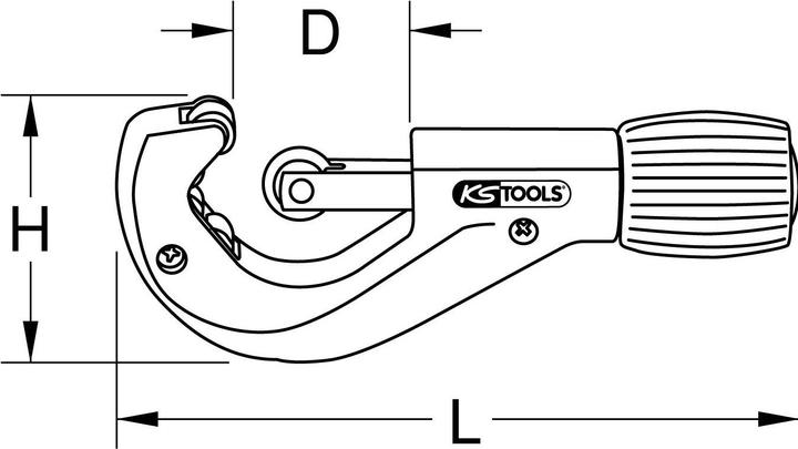 Actual product image KS Tools Telescopic pipe cutter (180 mm)