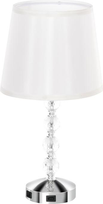 Produktbild Swisshandel24 Tischlampe LED Tischleuchte USB Aufladbar, Nachttischlampe, Lampensockel E27, silber (E27)