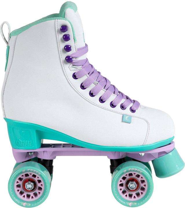 Purple, Teal, White