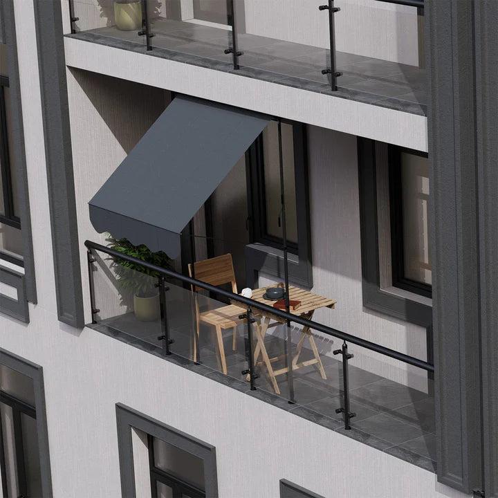 Image du produit Juskys Klemmmarkise Kapstadt 150x120 cm Grau (1.50 m)