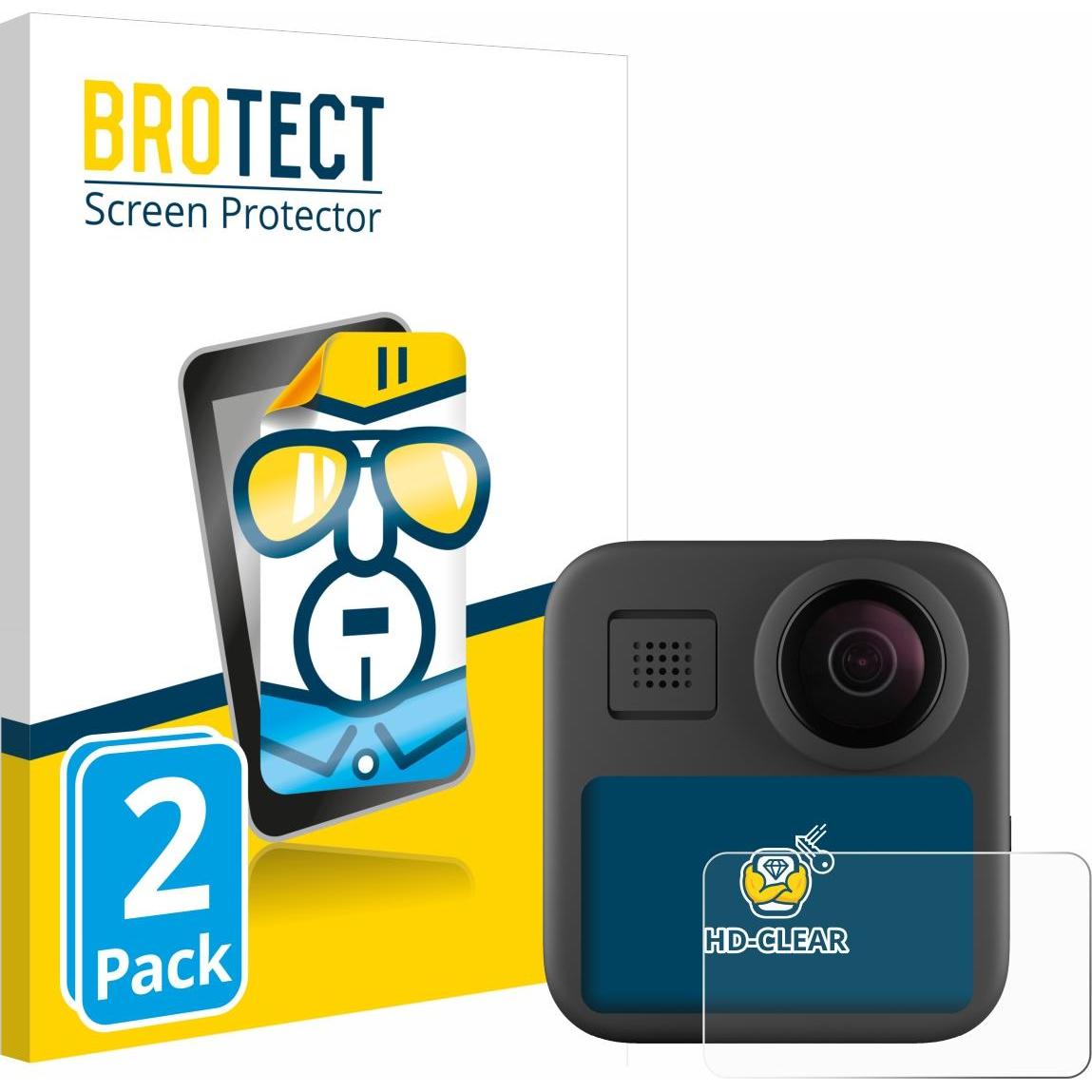 BROTECT Schutzfolie Displayschutz Displayschutzfolie Folie Klar Transparent, Action Cam Zubehör, Transparent