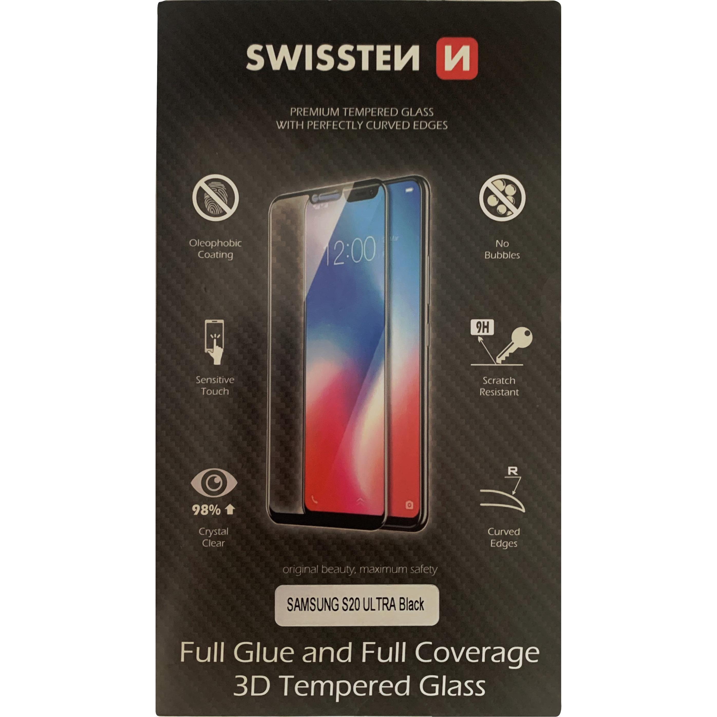 Thumbnail - Swissten Ultra Durable 3D Full Glue Glass (1 Stück, Samsung Galaxy S20 Ultra), Smartphone Schutzfolie