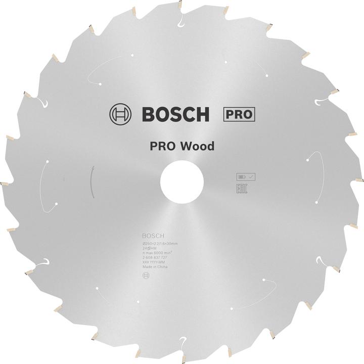 Produktbild Bosch Professional Zubehör PRO Wood cordless Kreissägeblatt, 250 x 2,2 x 30 mm
