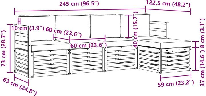 Produktbild vidaXL Outdoor-Sofagarnitur