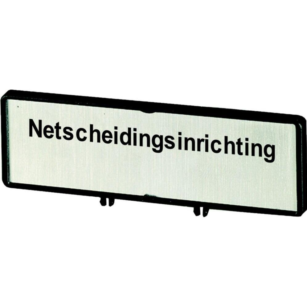 Eaton, Systemstromversorgung, Träger mit Schild, verwendbar für T5, T5B, P3, 88 x 27 mm, beschriftet mit zNetz-Trenneinr...