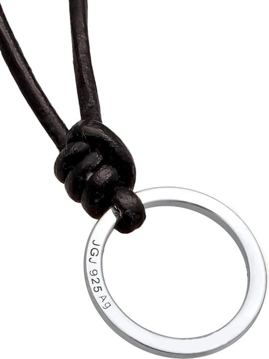 Produktbild Elli Halskette Charmträger Textilband 925 Silber (925er Sterling Silber, Leder, Keine Schmucksteine)