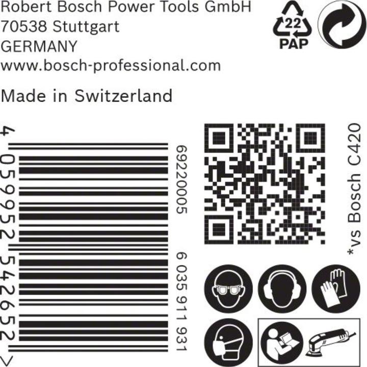 Produktbild Bosch Professional Zubehör EXPERT C470 Schleifpapier für Deltaschleifer, 93 mm, G 60, 50 Stück (60)