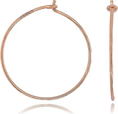 Actual product image Leyda Hoop earrings fine (Silver 925 1 micron Rosé Vergo)