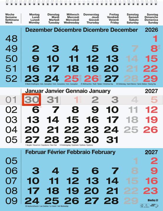 Produktbild Biella 3-Monats-Kalender (Spezial)