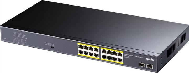 Actual product image Cudy GS1020PS2 network switch Gigabit Ethernet (10/100/1000) Power over Ethernet (PoE) Black (18 Ports)