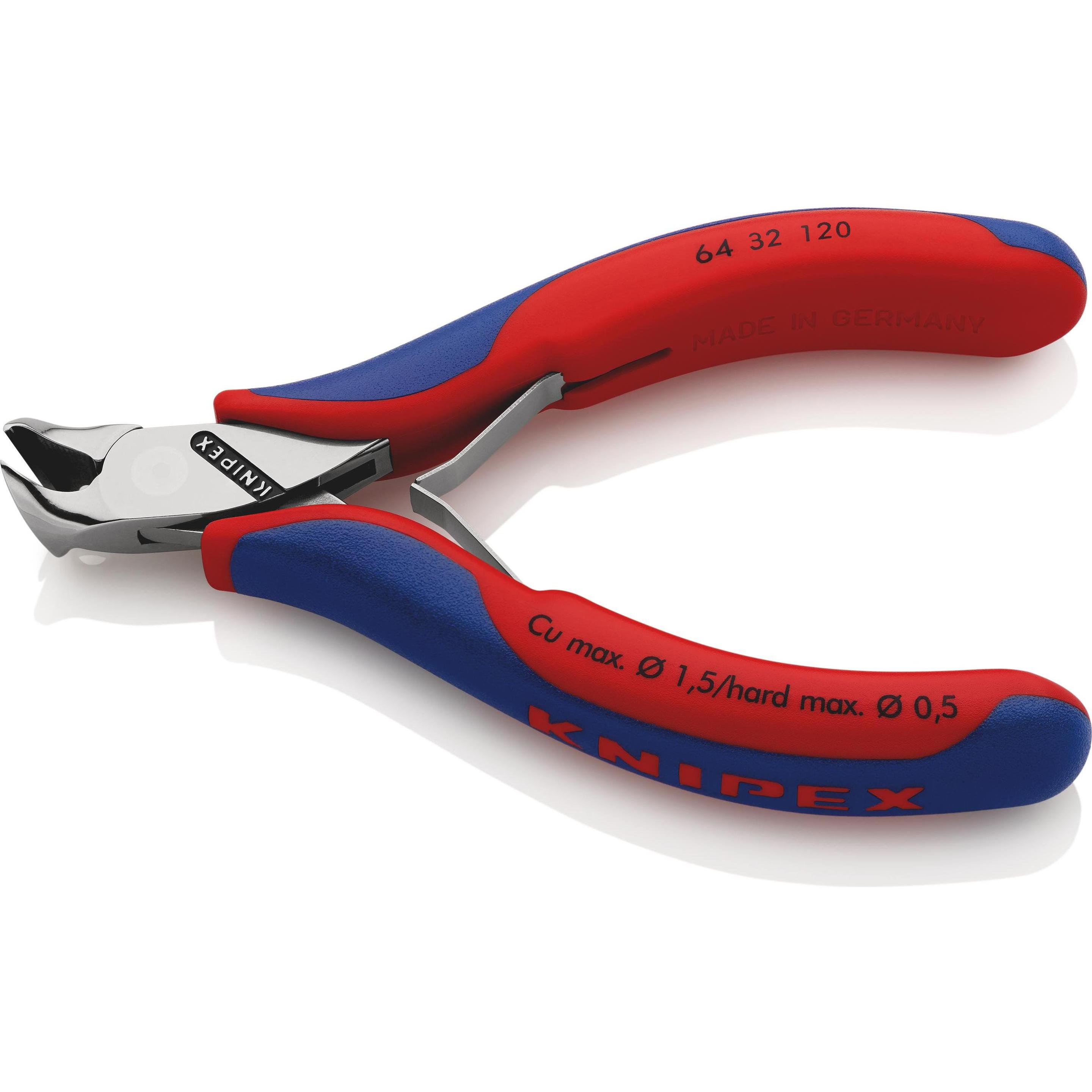 Knipex, Bolzenschneider + Seitenschneider, Elektronik-Vornschneider (120 mm)