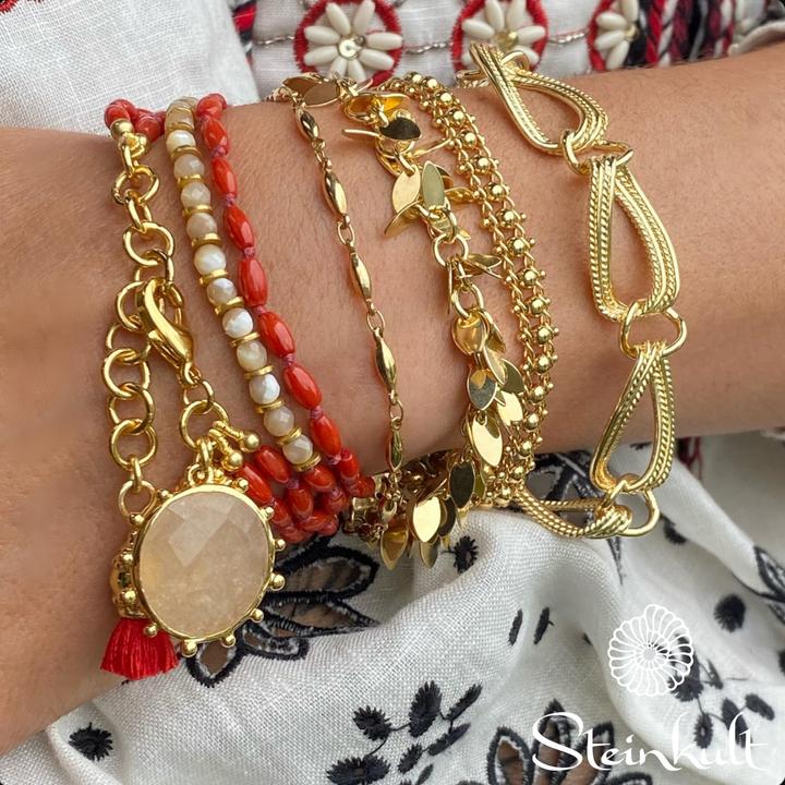 Produktbild Steinkult Armband vergoldet ""Ruby" (0.20 cm, Messing 18 Kt. Vergoldet)