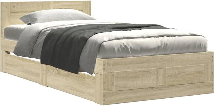 Actual product image VidaXL Bed frame with headboard (100 x 200 cm)