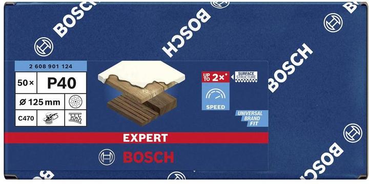 Produktbild Bosch Professional Zubehör EXPERT C470 Schleifpapier Mehrloch für Exzenterschleifer, 125 mm, G 40, 50-tlg. (40)