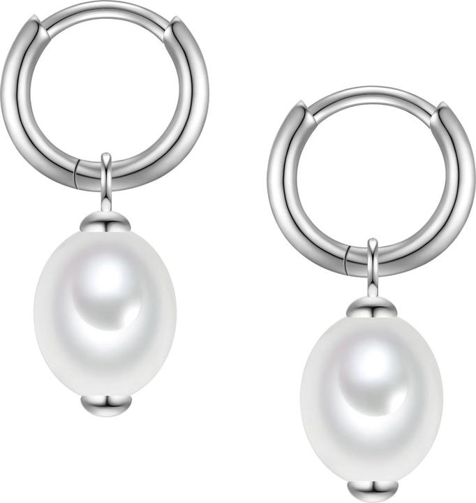 Produktbild Rafaela Donata Creolen Sterling Silber Muschelkernperle weiss - 38611 (Sterling Silber)