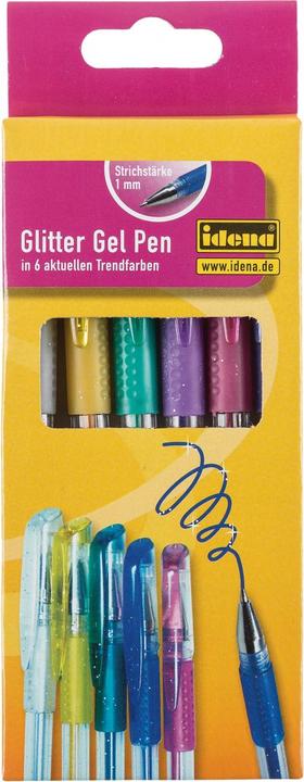 Produktbild Idena Glitter Gel Pen 6er (Mehrfarbig, 6x)