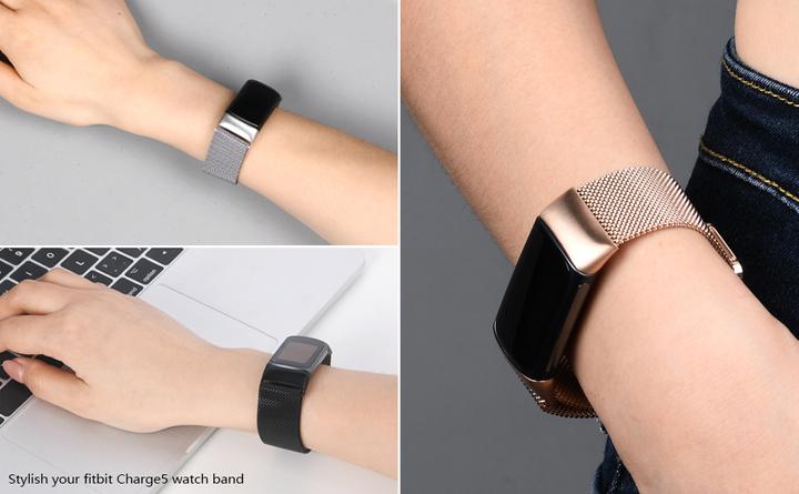 Actual product image PhoneLook Bracelet milanais en acier (taille L) (Stainless steel, 4, Charge 3)