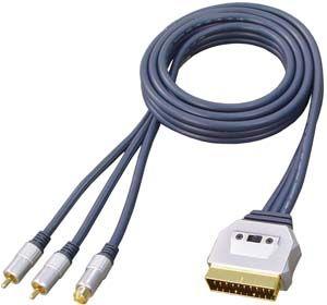 Actual product image GR-Kabel Scart / Cinch + S-VHS cable (3 m)