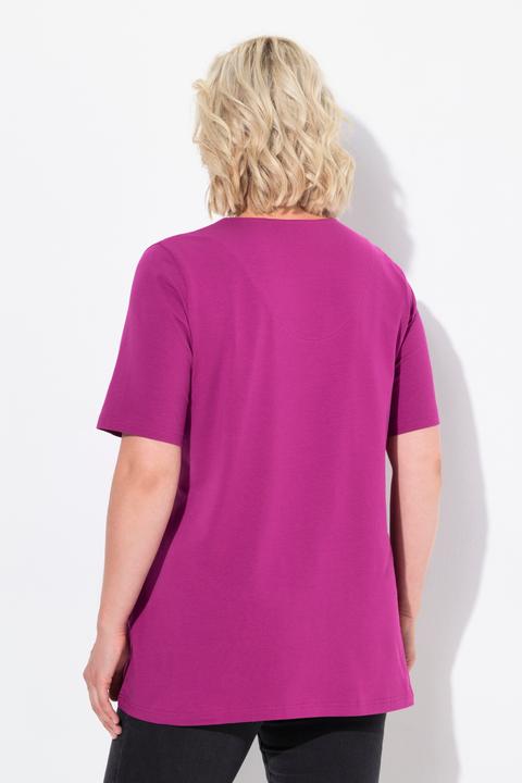 Produktbild Ulla Popken T-Shirt, A-Linie, Tunika-Ausschnitt, Halbarm (62)