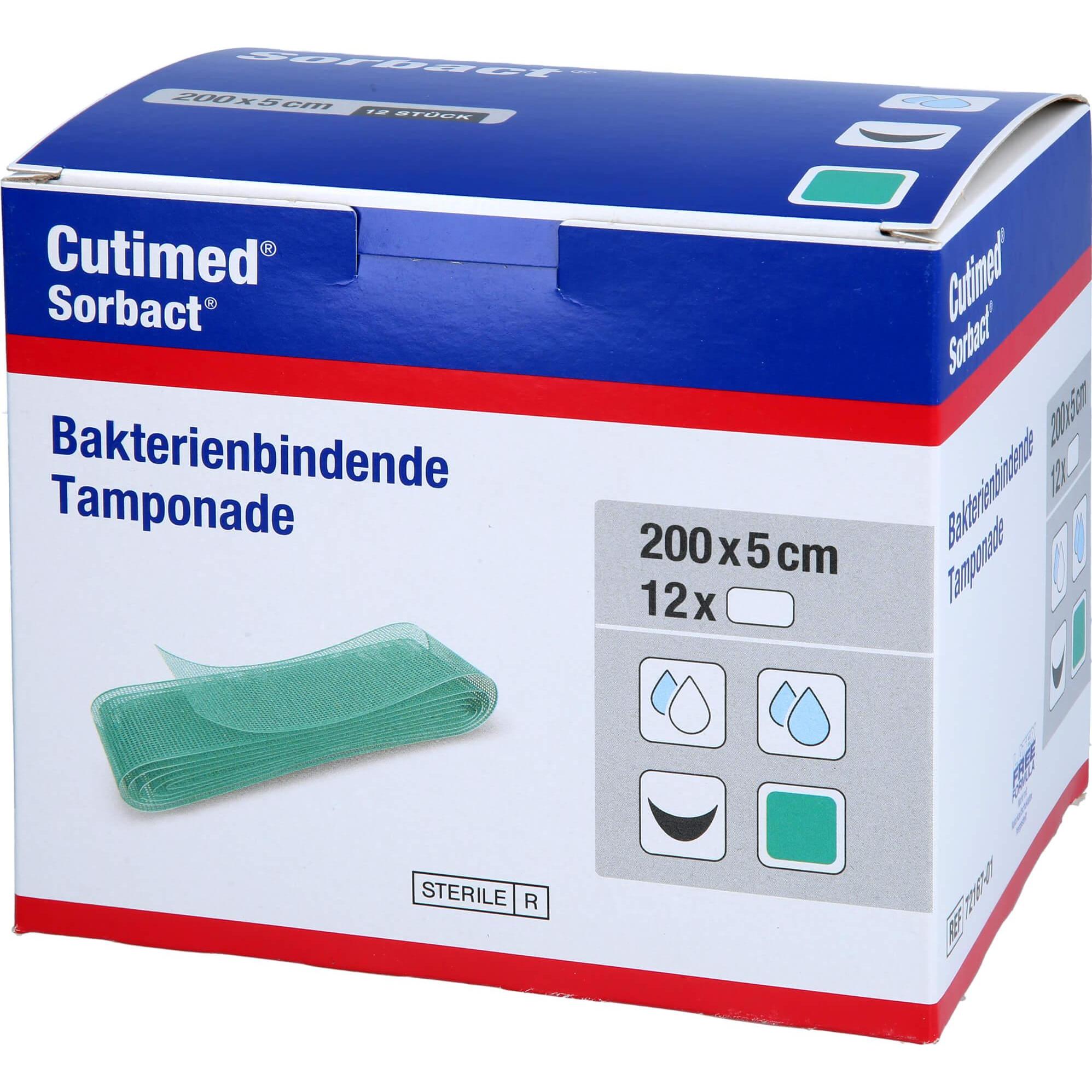 Thumbnail - BSN, Verbandsmaterial, Cutimed Sorbact Tamponaden 5x200cm, 12 St TPO