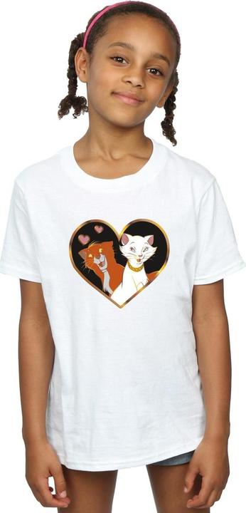Actual product image Disney Girls The Aristocats Heart Cotton T-Shirt (104)