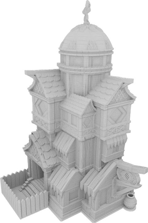 Produktbild Feldherr Fates End Würfelturm Cat Folk grau – 3D gedrucktes Tabletop-Zubehör (Kunststoff)