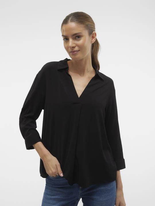 Produktbild Vero Moda Normal geschnitten V-Ausschnitt Tief angesetzte Schulter Top Bluse (XS)