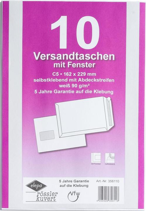 Actual product image Elepa Envelope with window left (10 pcs.)