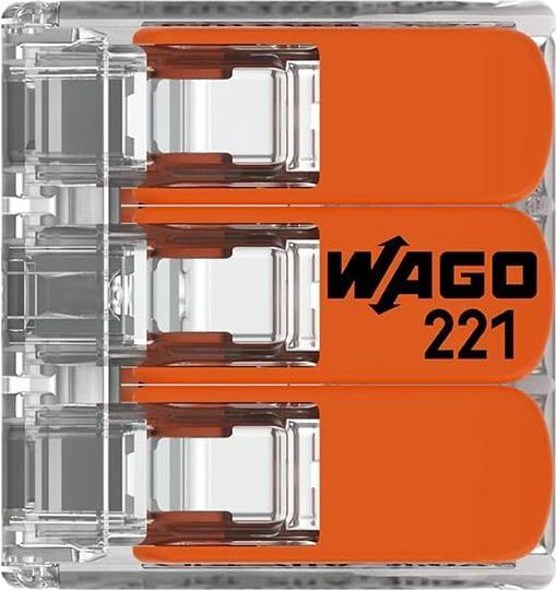 Produktbild Wago 100 Stück Hebelklemmen 221-413