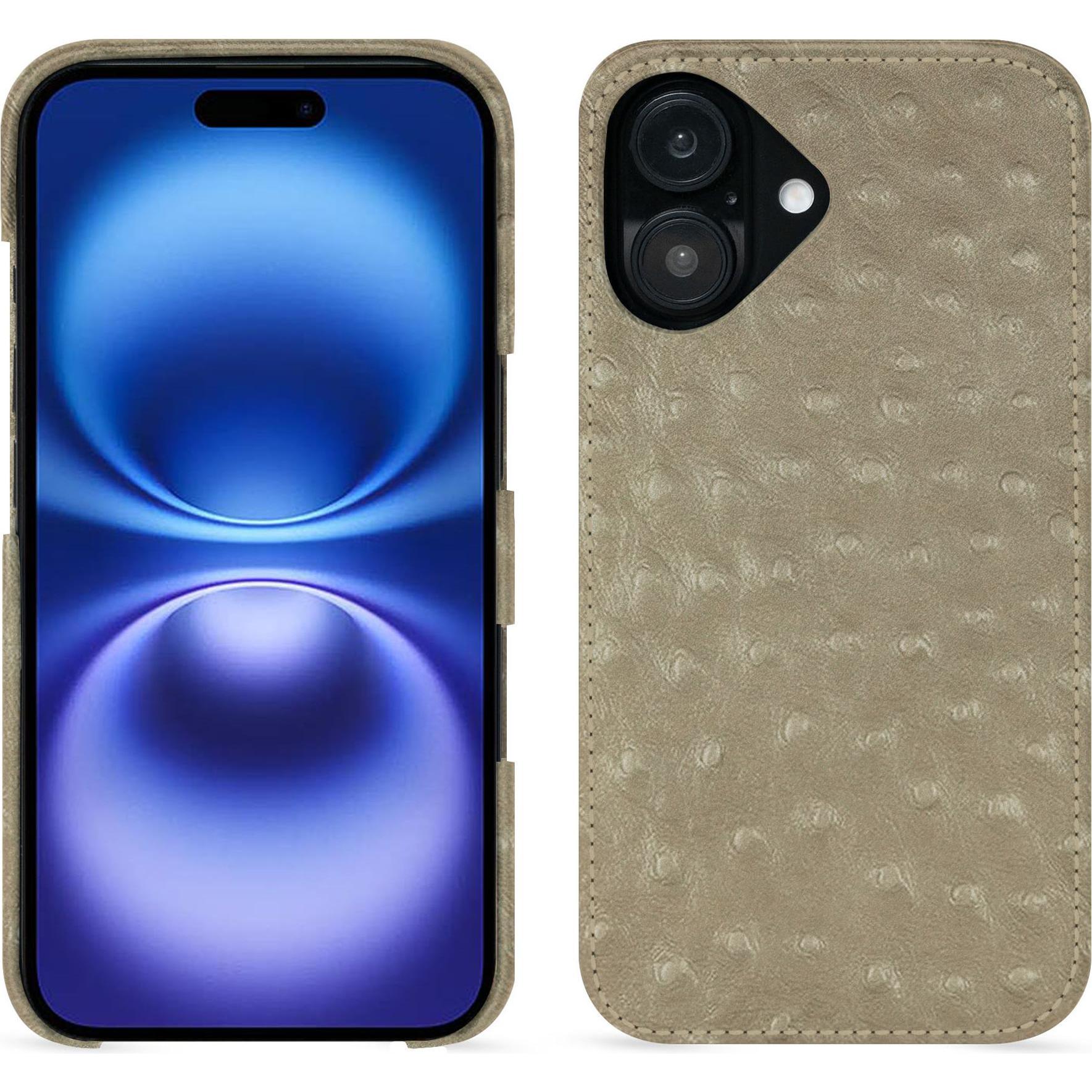 Noreve Lederschutzhülle (Apple iPhone 16), Smartphone Hülle, Beige