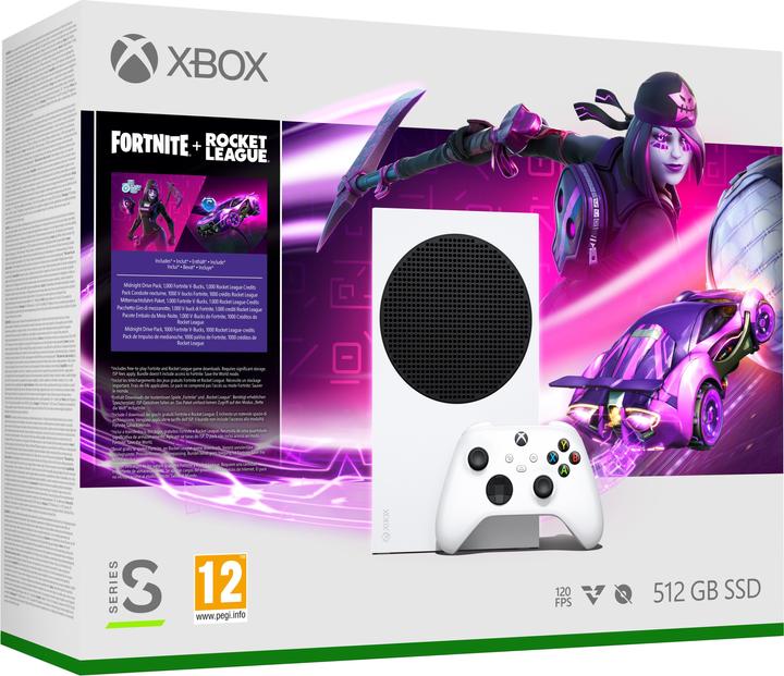 Actual product image Microsoft Xbox Series S 512GB Fortnite + Rocket League Bundle UK Spec
