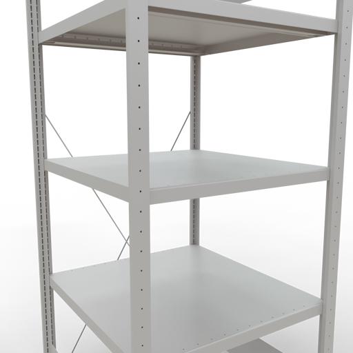Actual product image Schulte Lagertechnik MULTIplus250 boltless basic shelving system with cross brace