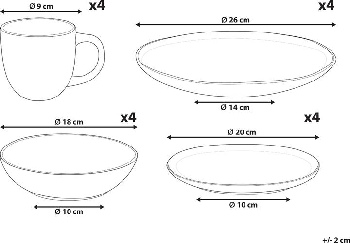 Actual product image Beliani Costmary (16 pcs.)
