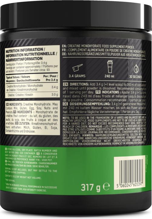 Actual product image Optimum Nutrition Creatine Powder (1 Piece, Powder, 317 g)