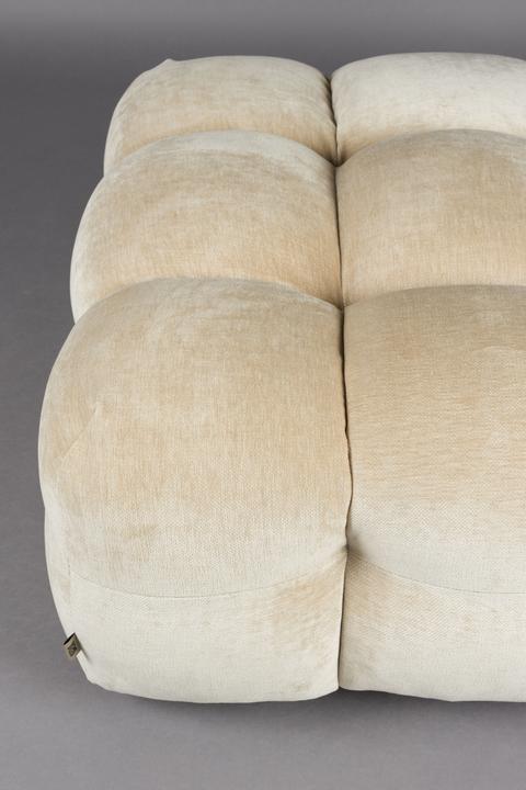 Produktbild Dutchbone Hocker Hackman Velours Beige