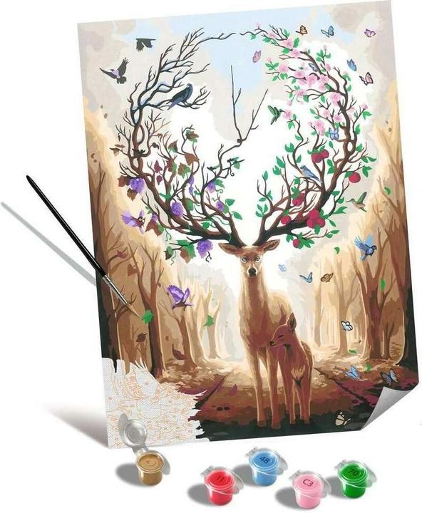 Productafbeelding Ravensburger CreArt - Schilderen op nummer 23910 - Schitterende ontmoeting - vanaf 12 jaar - Schilderen op papier