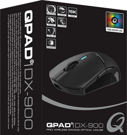 Actual product image QPAD DX-900 Wireless Gaming Mouse (Wireless, Cable)