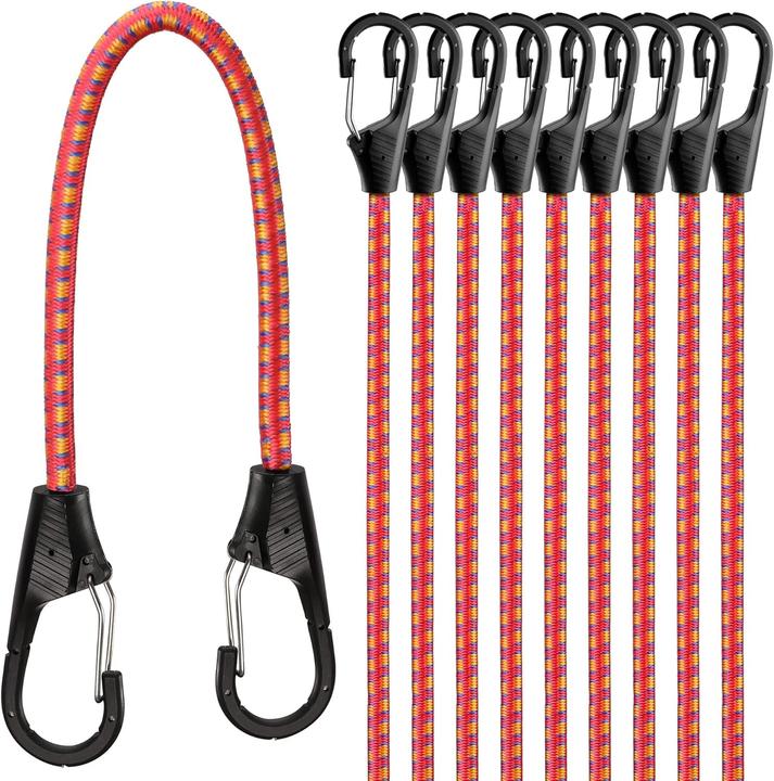 Swissdetector Elastic cords - Sturdy - 18 inches - secure hooks (X5)