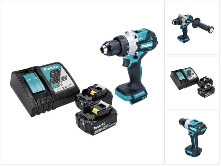 Actual product image Makita DHP 486 RM Battery impact drill 18 V 130 Nm Brushless + 2x battery 4.0 Ah + charger (Rechargeable battery operated)
