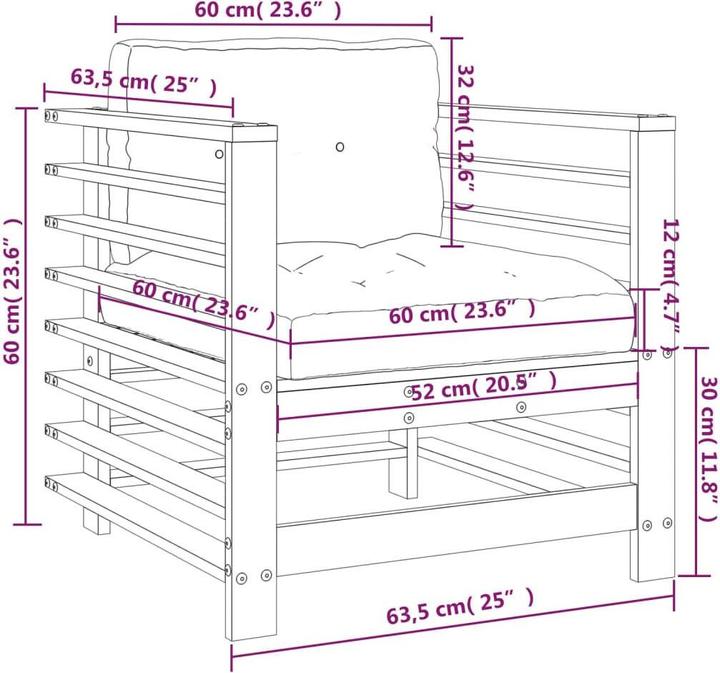 Produktbild vidaXL Gartenstuhl