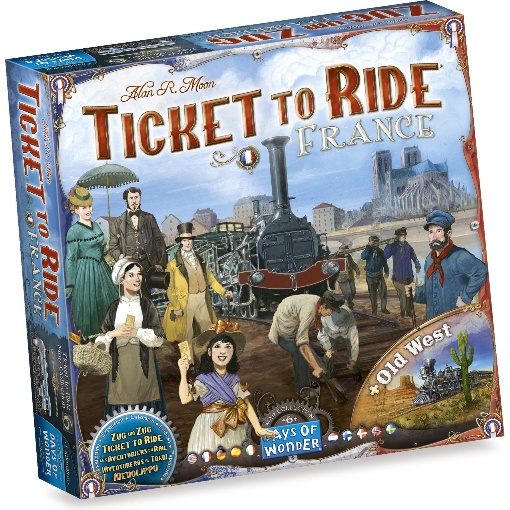 Asmodée Ttr Ticket To Ride Map Collection France Old West (Französisch, Deutsch, Englisch, Italienisch)