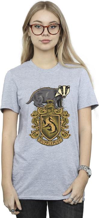 Immagine prodotto Hufflepuff Sketch Crest Maglietta Ampia Donna (L)
