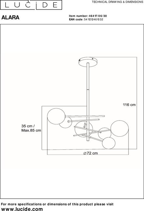 Actual product image Lucide Alara (G4, 900 lm)