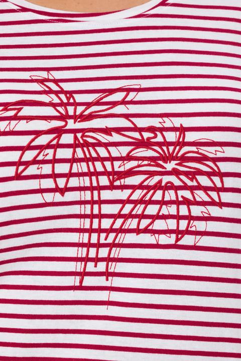 Actual product image Ulla Popken Palm Tree Embroidered Tee (56)