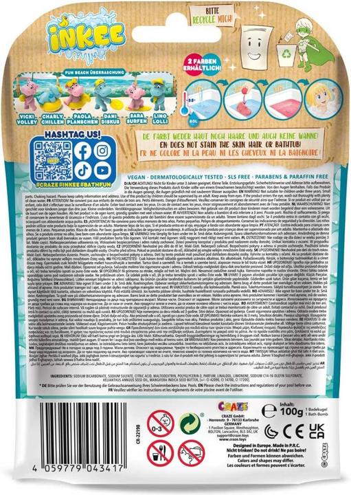 Actual product image Craze Inkee Fun Beach (Bath bombs)