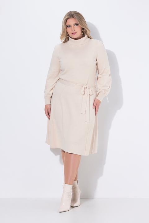 Produktbild Miamoda Strickkleid, Midilänge, Rollkragen, Taillengürtel (50, 52)
